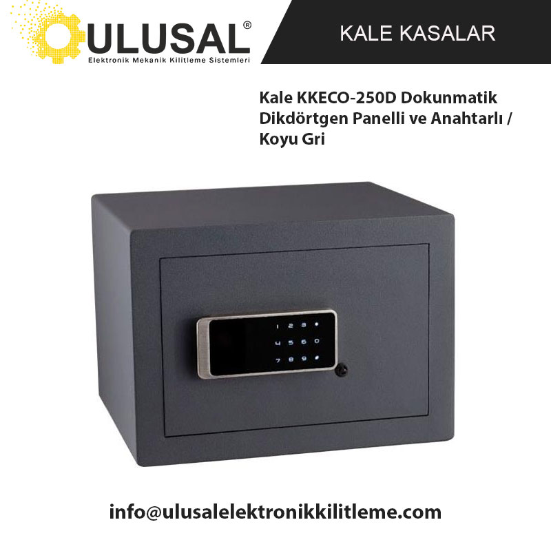 Kale KKECO-250D Dokunmatik Dikdörtgen Panelli ve Anahtarlı / Koyu Gri