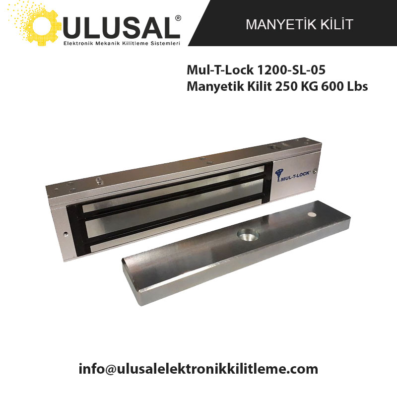 Mul-T-Lock 1200-SL-05 Manyetik Kilit 250 KG 600 Lbs